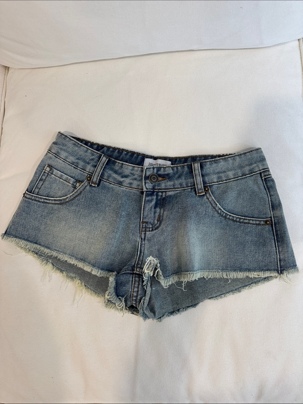 Peppermayo denim mini shorts NWOT